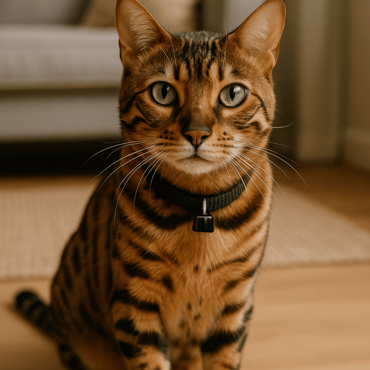 Bluetooth tracker in gebruik — lichte locator voor kat en kleine hond