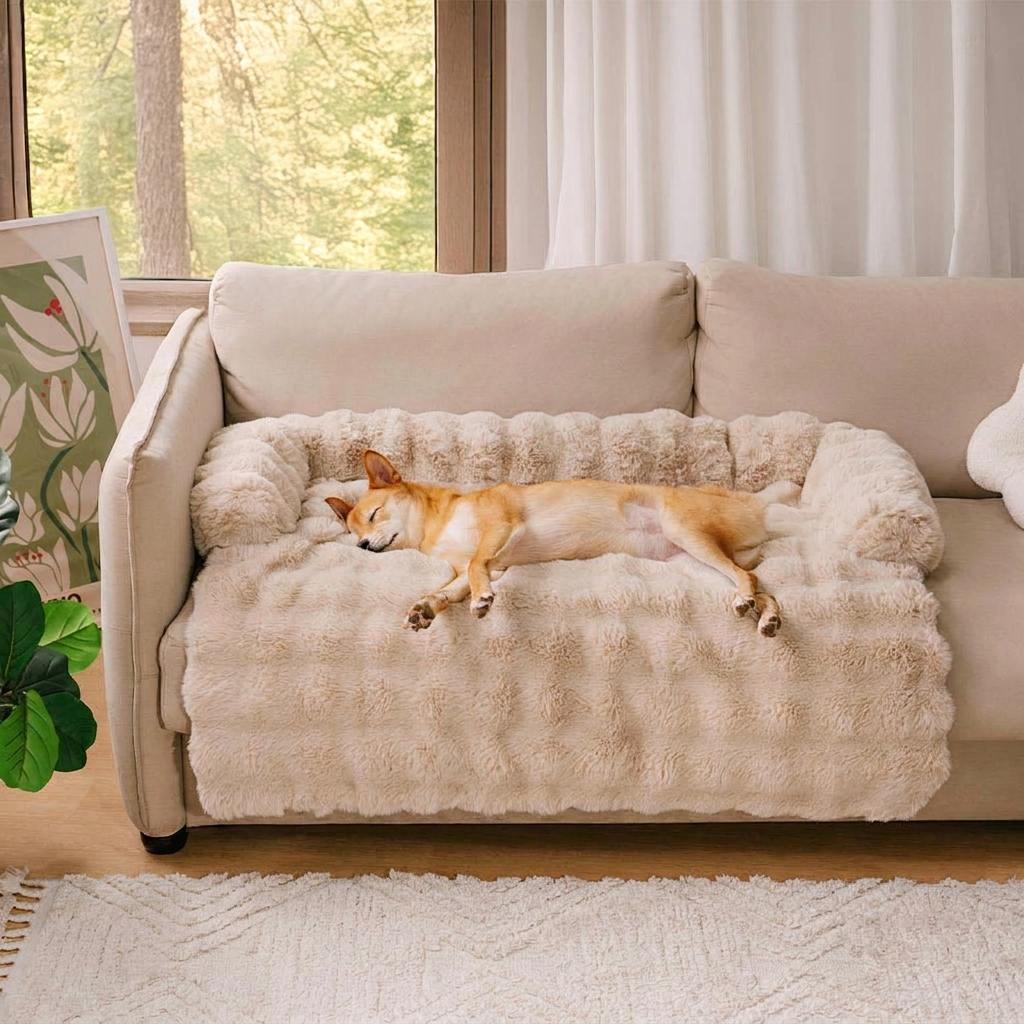 Hondenmand sofa beschermhoes — hond heerlijk warm, bank blijft schoon