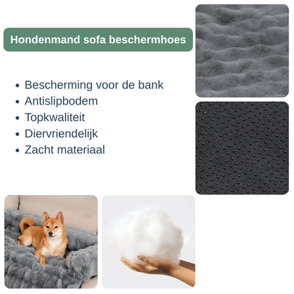 Hondenmand sofa beschermhoes — hond heerlijk warm, bank blijft schoon