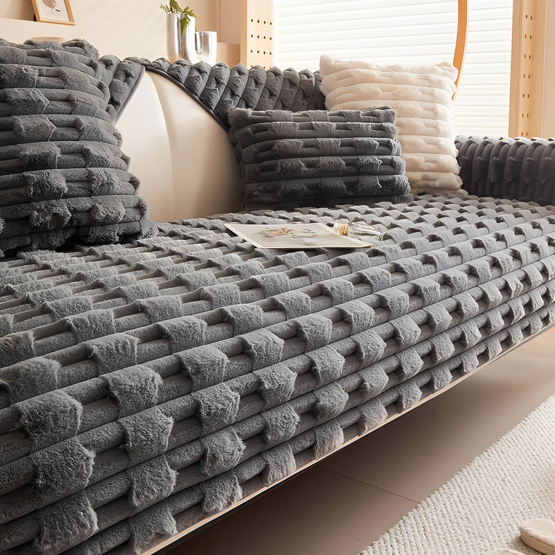 Anti-slip pluche bankhoes hond — meubelbescherming, machinewasbaar