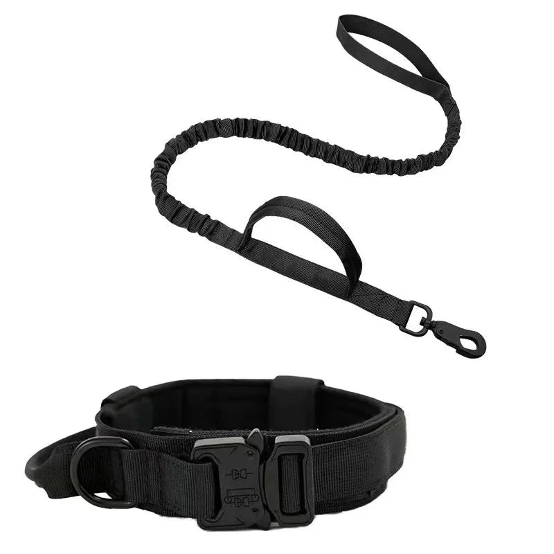 Tactische hondenhalsband — nylon halsband met katoenen voering close-up
