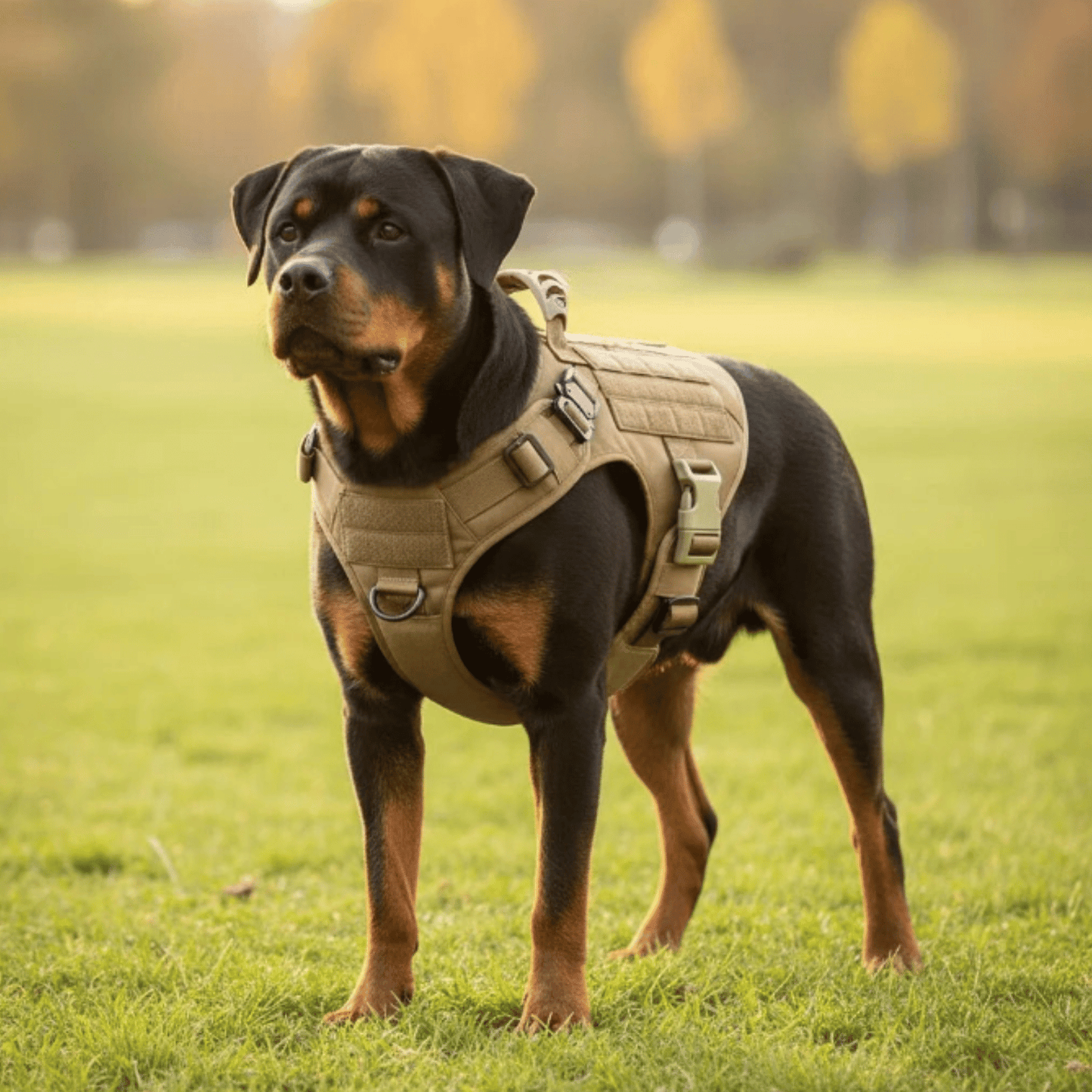 K9 Harnas maattabel — borstomtrek maten S M L XL voor honden