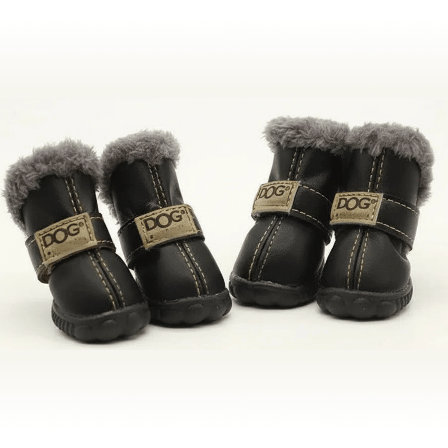 Hondenschoenen klittenband — sluiting om poot hond bevestigd