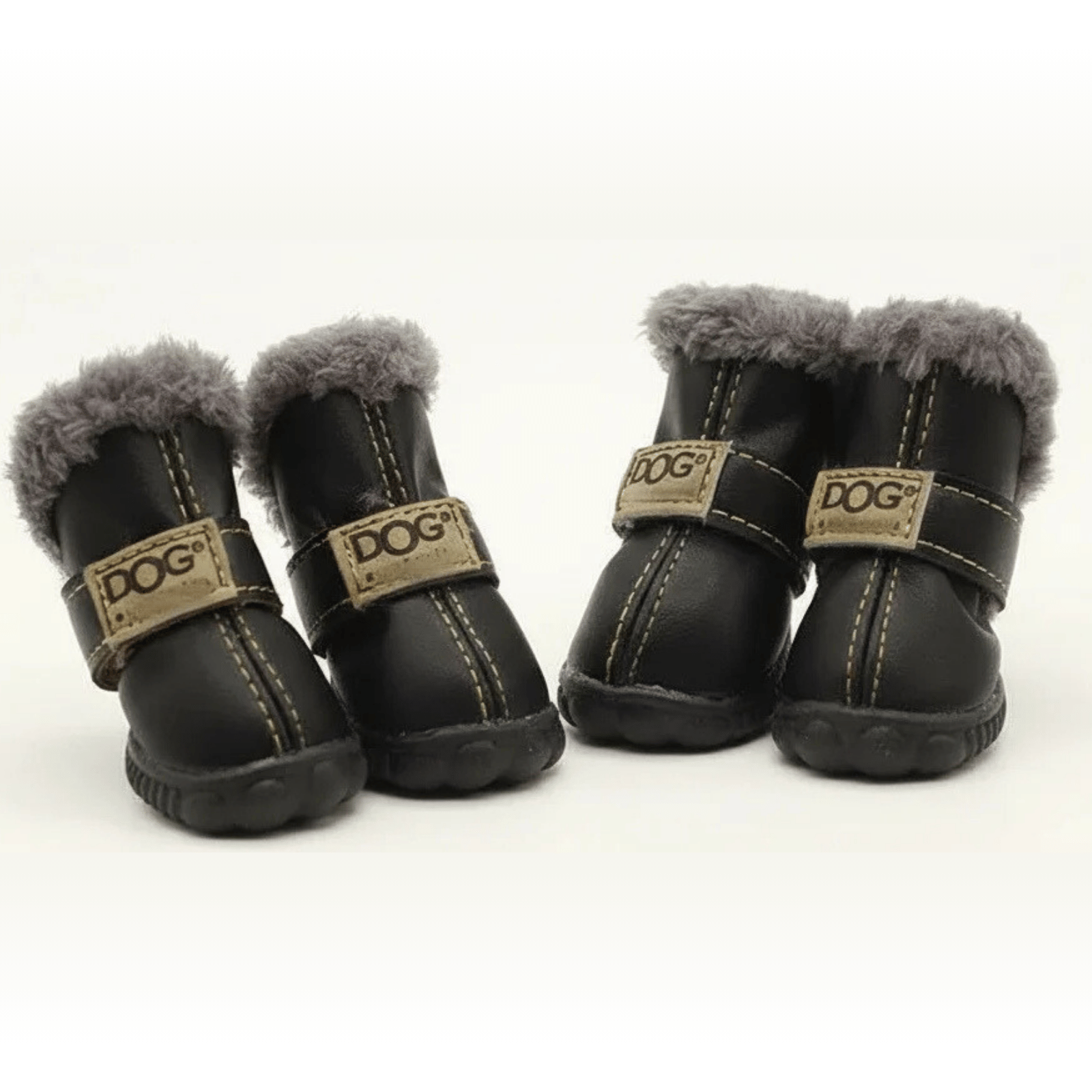 Hondenschoenen klittenband — sluiting om poot hond bevestigd