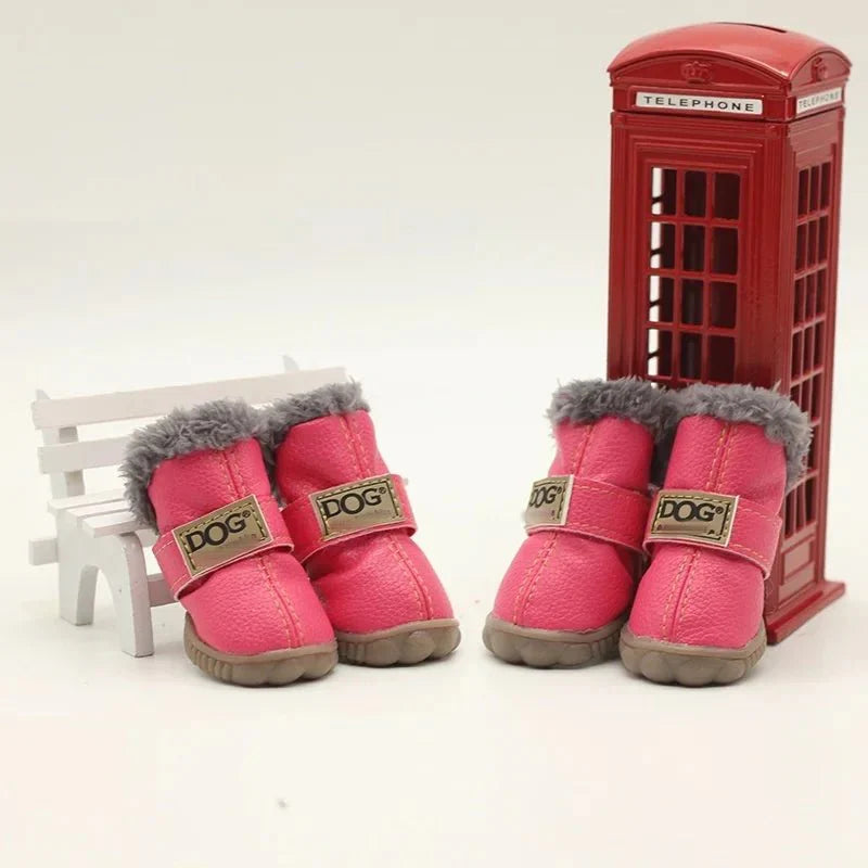 Hondenschoenen voor hond — set van vier in kleur Coffee