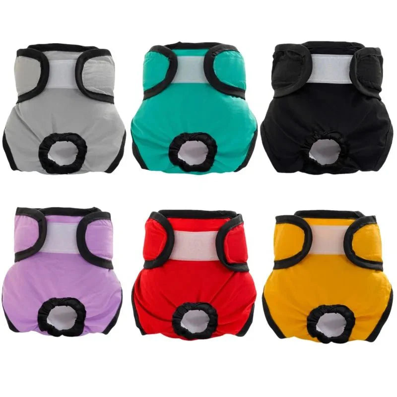 Wasbare luier hond maat XS S M L XL overzicht