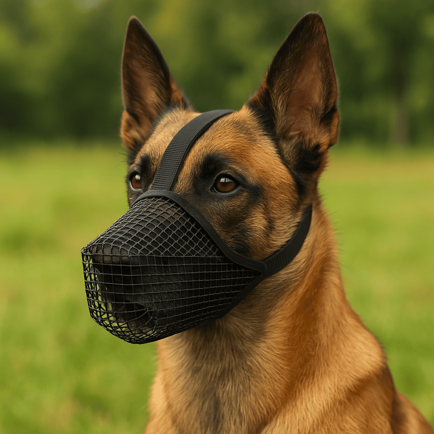 Zachte muilkorf hond grijs — zijaanzicht verstelbare bandjes